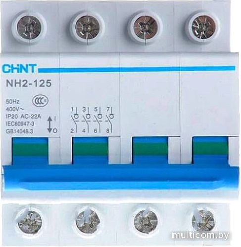 Выключатель нагрузки Chint NH2-125 4P 100A 401063