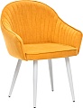 Стул с подлокотниками Leset Вайд с подлокотниками (белый/велюр горчица)