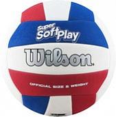Мяч Wilson Super Soft Play Volleyball (5 размер, красный/белый/синий)