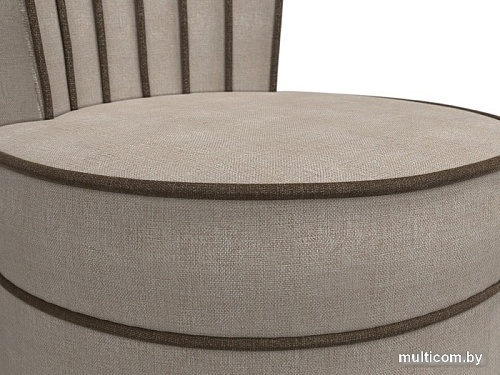 Интерьерное кресло Лига диванов Ирис (рогожка, бежевый/коричневый)