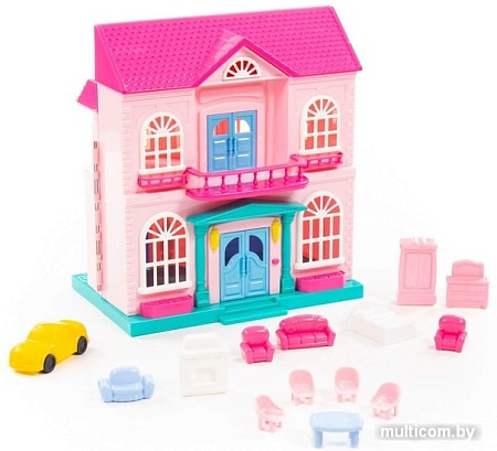 Кукольный домик Полесье София с набором мебели и автомобилем 78018