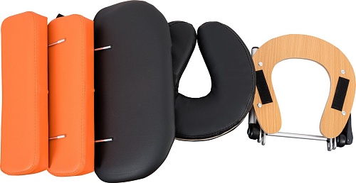 Массажный стол Atlas Sport складной 2-с деревянный 70 см (черно-оранжевый)