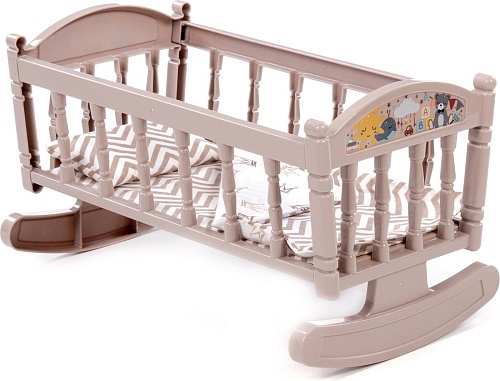 Кроватка для кукол Полесье Кроватка-качалка №4 24026 (темно-кремовый)