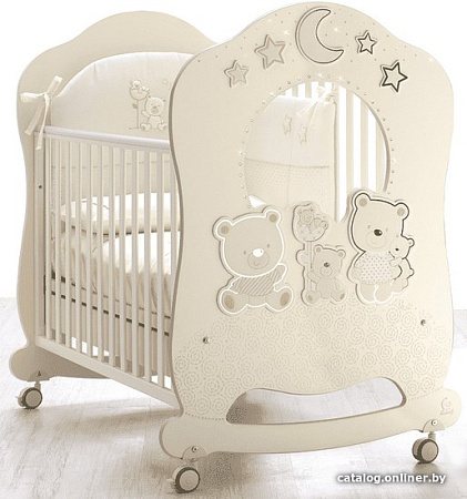 Классическая детская кроватка Italbaby Happy Family Oblo 070.0800-0006 (кремовый)