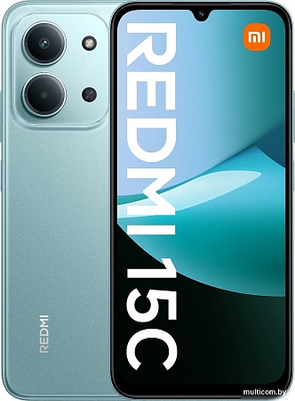 Телефон Xiaomi Redmi 15C 4G 4GB/128GB европейская версия (зеленый)