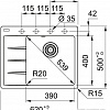 Кухонная мойка Franke Centro CNG 611-62 TL Fragranite 114.0639.711 (белый)