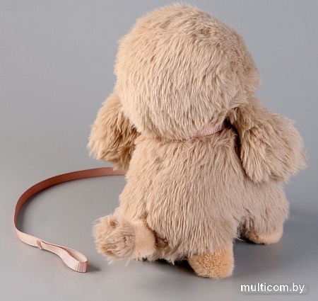 Классическая игрушка Sima-Land Щеночек с поводком 9878866 (серый)