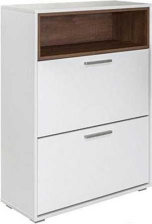 Тумба для обуви Mobi Лайт 08.136 (белый премиум/орех селект каминный)