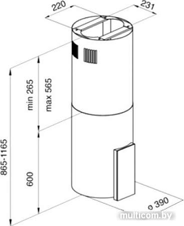 Кухонная вытяжка Ciarko OR W (белый)