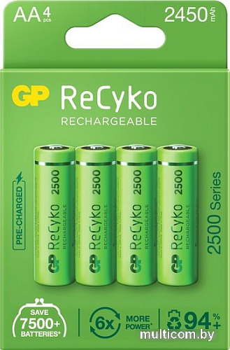 Аккумулятор GP ReCyko AA 2450mAh 4 шт.