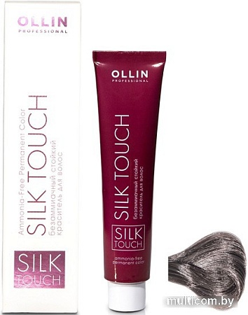 Крем-краска для волос Ollin Professional Silk Touch 4/1 шатен пепельный