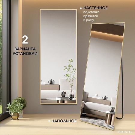 Зеркало Алмаз-Люкс Ма1nu 160x60 (в алюминиевой раме/золото)