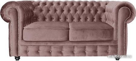 Диван Brioli Честер Классик двухместный (микровелюр, В38 лиловый)
