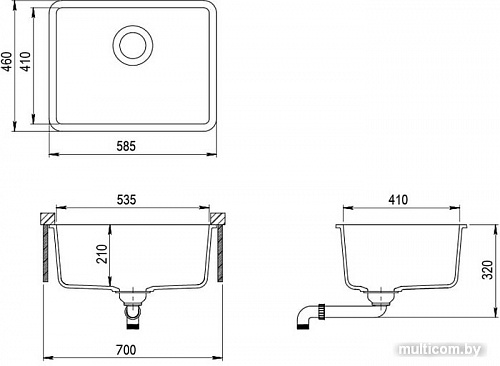 Кухонная мойка Aquasanita Arca SQA102W (alba 710)