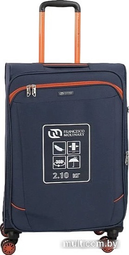 Чемодан-спиннер Francesco Molinary 270-29111/3-24 (синий)