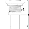 Донный клапан D&amp;K 1/4&amp;quot; Клик-клак DC9001 (хромированная крышка)