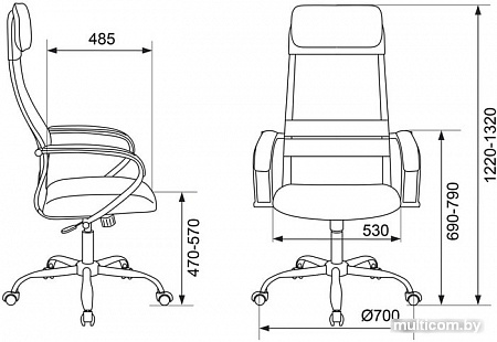 Кресло Бюрократ CH-608SL/BLACK (черный)