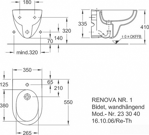 Биде Keramag Renova Nr. 1 [233040000]