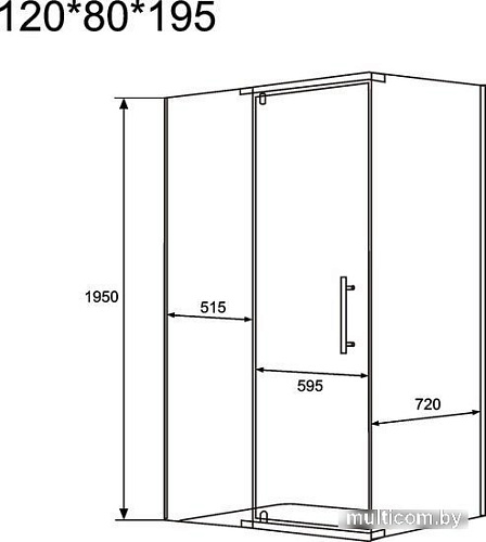 Душевой уголок OSK 28-128 120х80х195 (прозрачное)