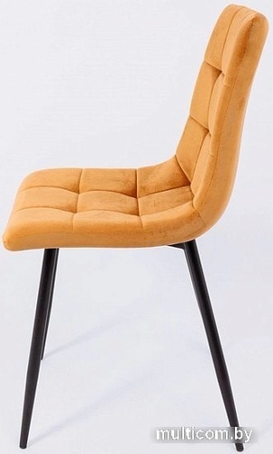 Стул AksHome Dallas 76330 (велюр, горчичный/черный)
