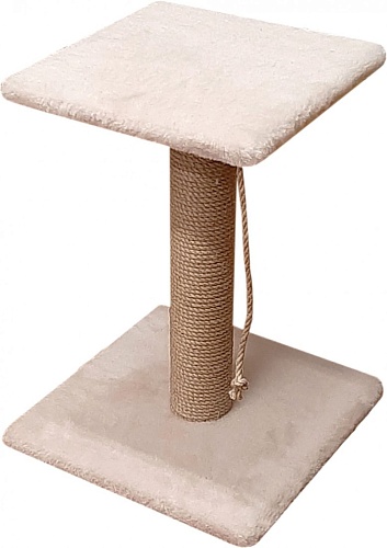 Когтеточка Bast С полкой 50 (джут, бежевый)