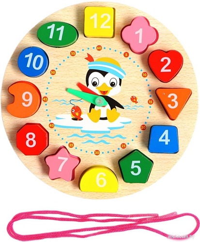 Сортер Sima-Land Пингвин Часы 3в1 5374996