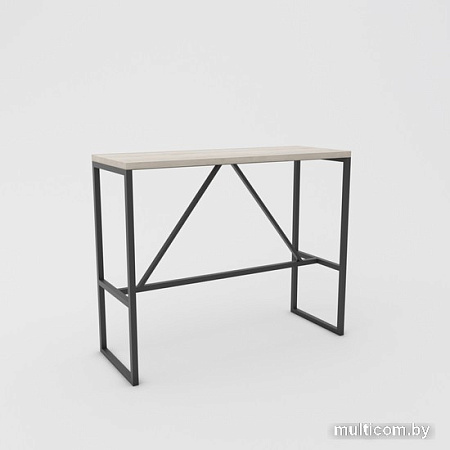 Барный стол Hype Mebel Дельта 120x55 (черный/древесина белая)