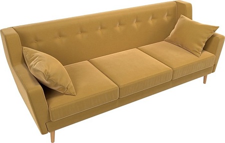 Диван Mebelico Брайтон 3 109157 (микровельвет, желтый)