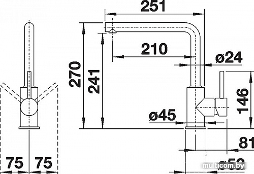Смеситель Blanco Mila 524213 (хром)