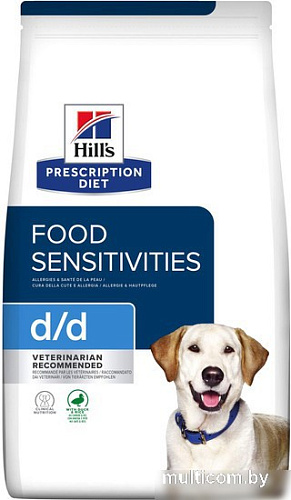 Сухой корм для собак Hill's Prescription Diet Food Sensitivities d/d Duck & Rice (утка и рис) 4 кг