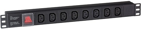 Блок розеток ExeGate ServerPro PDU-19H808 Al-8С13-C14-SW