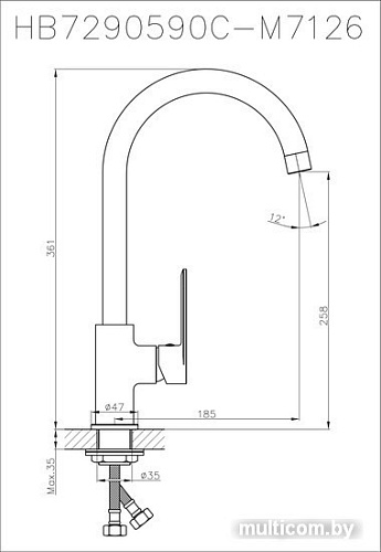 Смеситель Haiba HB70590 (хром)