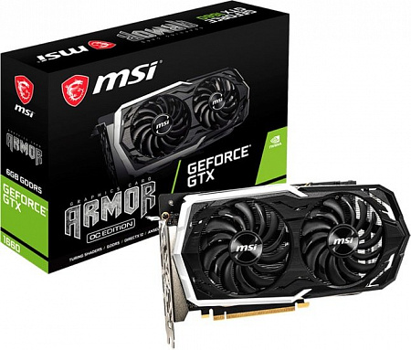 Видеокарта MSI GeForce GTX 1660 Armor OC 6GB GDDR5