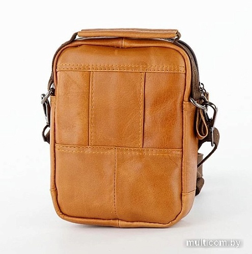 Мужская сумка Poshete 196-208-46-DCM (Dark Camel)