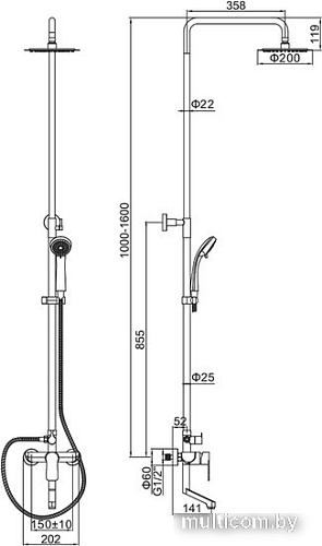 Душевая система Ledeme L72418
