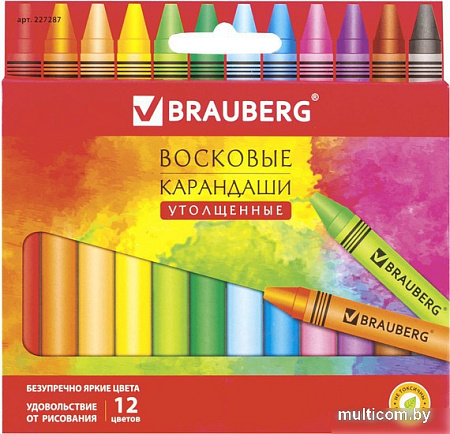Восковые мелки BRAUBERG Академия 227287 (12 цв)
