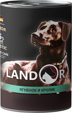 Консервированный корм для собак Landor Senior Lamb and Rabbit 400 г