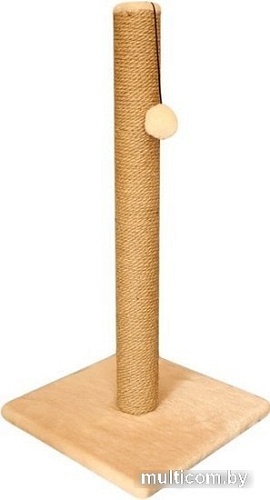 Когтеточка Cat House Столбик 75 (хлопок бежевый)