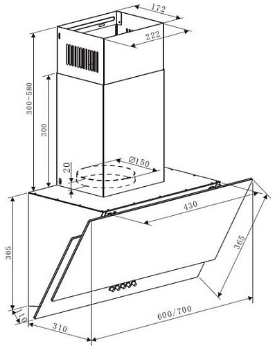 Кухонная вытяжка Zigmund & Shtain K 132.6 W