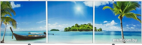 Фронтальный экран под ванну Comfort Alumin Пляж 3D 1.5