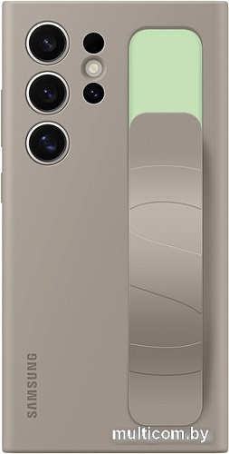 Чехол для телефона Samsung Standing Grip Case S24 Ultra (серо-коричневый)