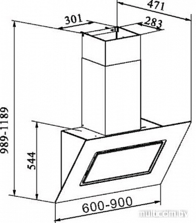 Кухонная вытяжка Korting KHC91080GN