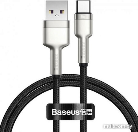 Кабель Baseus Cafule Series Metal Data Cable USB Type-A - Type-C 66W CAKF000001 (0.25 м, черный)