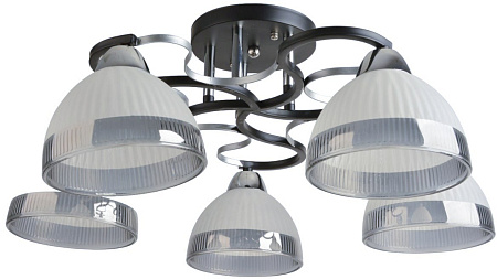 Люстра средней высоты Mirastyle BL-8258/5 BK+CR