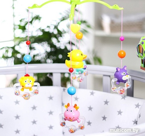 Музыкальная карусель Крошка Я Пряничный домик Зверушки-погремушки 2810181