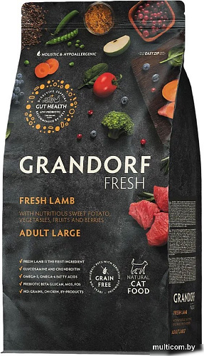 Сухой корм для кошек Grandorf Adult Large Breeds Fresh Lamb&Sweet Potato (2кг)