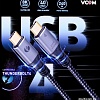 Кабель VCOM CU541M-1.2M USB4 - USB4 (1.2 м, черный)