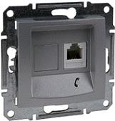 Розетка телефонная Schneider Electric Sedna SDN4101160