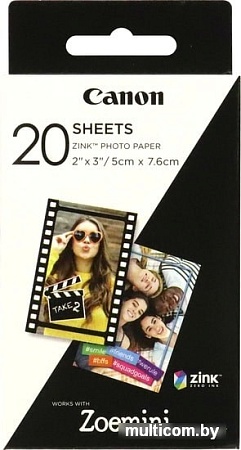 Сублимационная бумага Canon Zink 5x7.6 20 л 3214C002