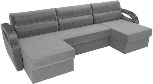 П-образный диван Лига диванов Форсайт 100833 (серый)